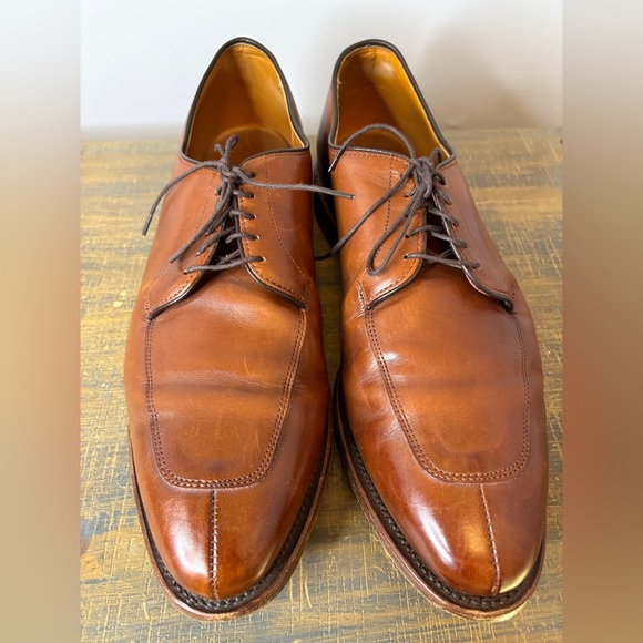 Allen Edmonds Classic Split Toe Cognac Leather Men's Dress Shoe 11D Business‎